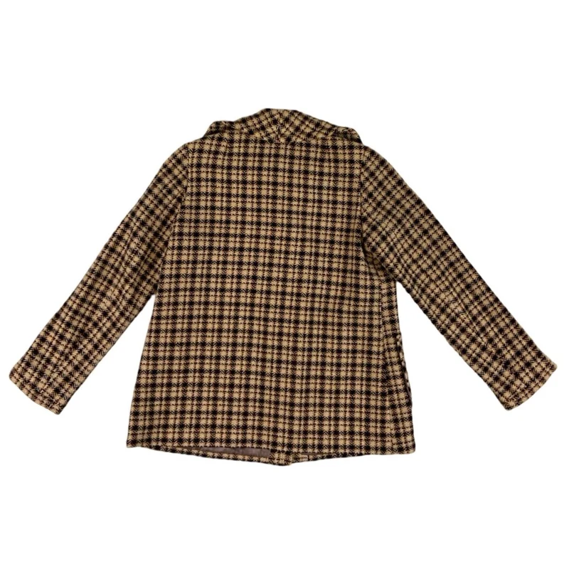 Vintage Wool Pattern Tweed Womens Coat Jacket Blazer UK 10 S
