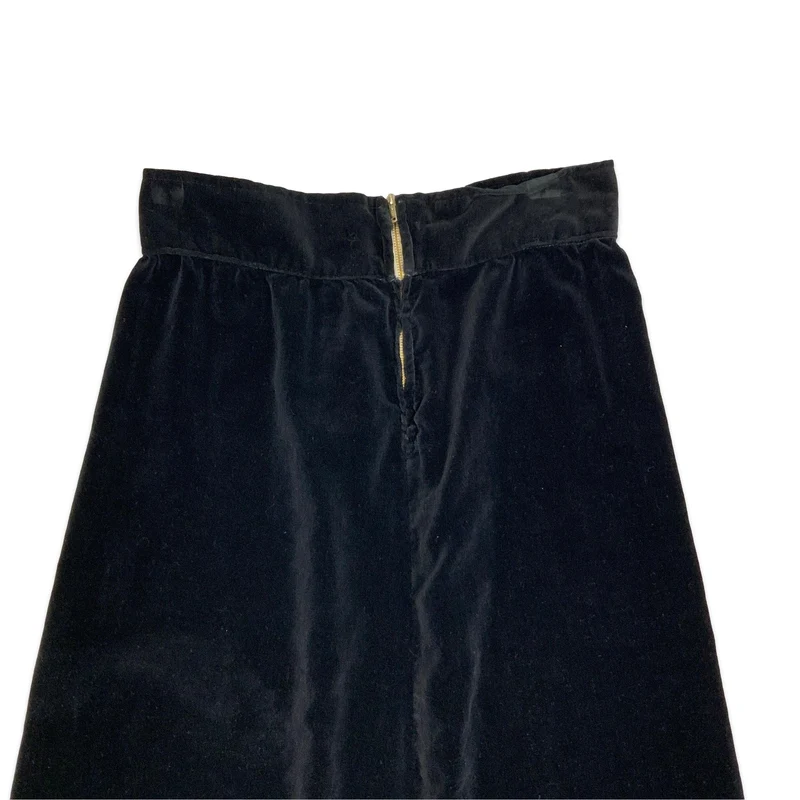 Vintage Black Velvet Maxi Skirt 10