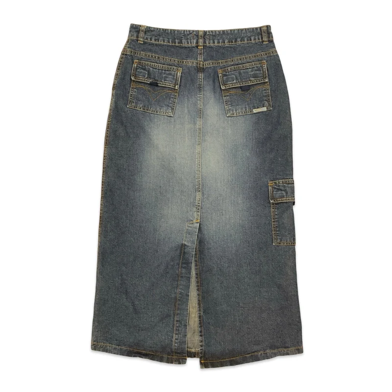 90s Denim Maxi Skirt 12