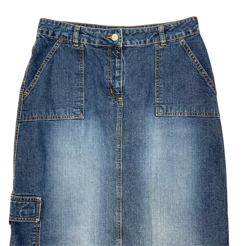 90s Denim Maxi Skirt 12