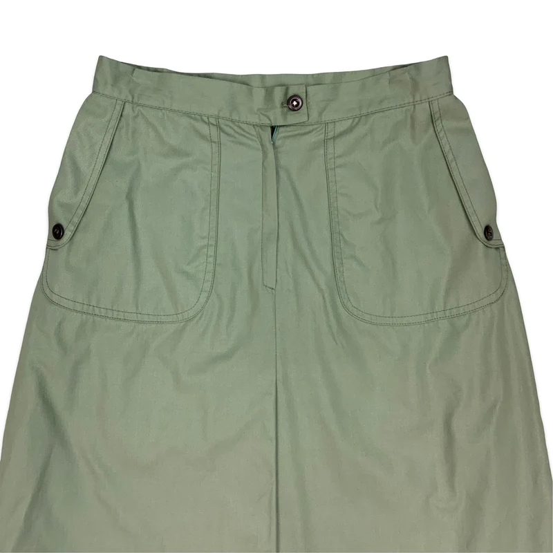 Vintage Green Cargo Midi Skirt 10