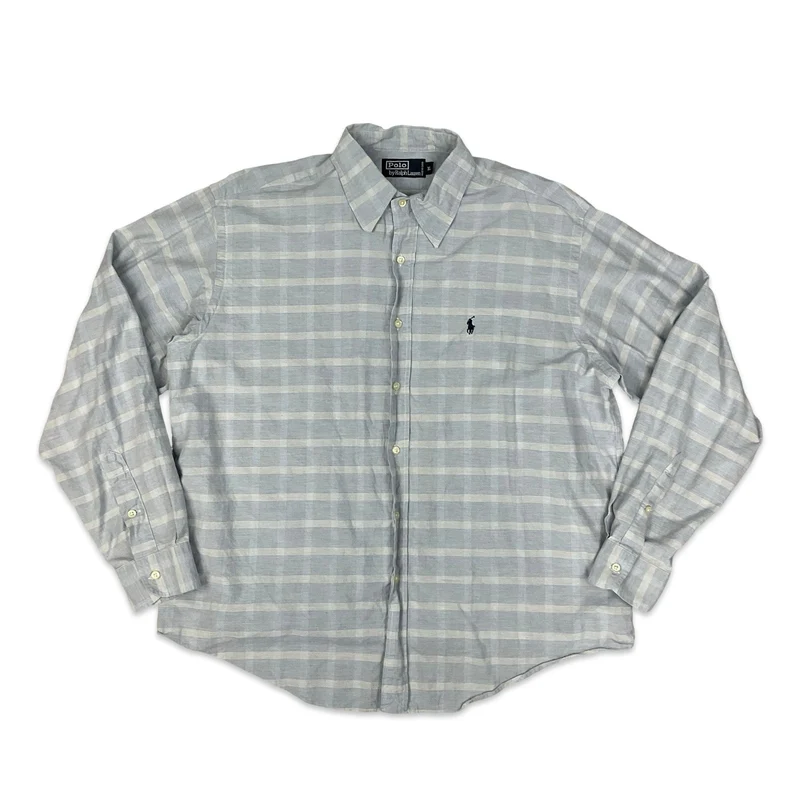 Vintage 90s Ralph Lauren Blue Checked Shirt XL XXL