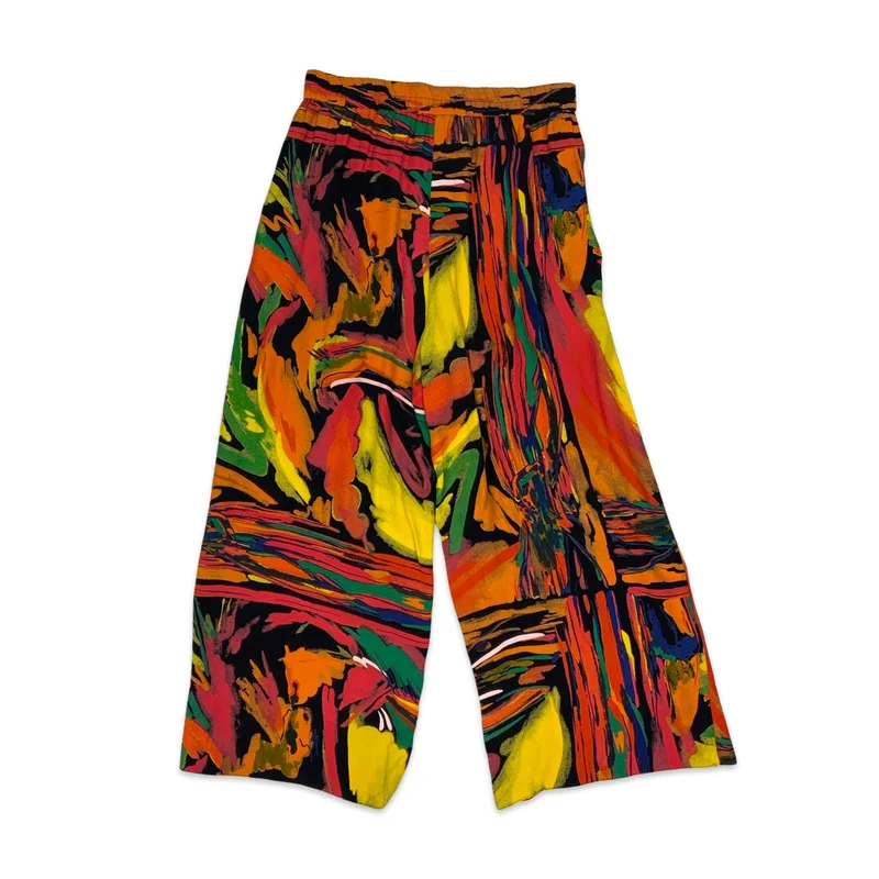 80s Multicoloured Wide Leg Trousers 10-16