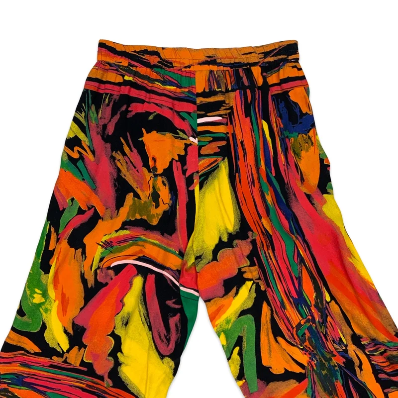 80s Multicoloured Wide Leg Trousers 10-16