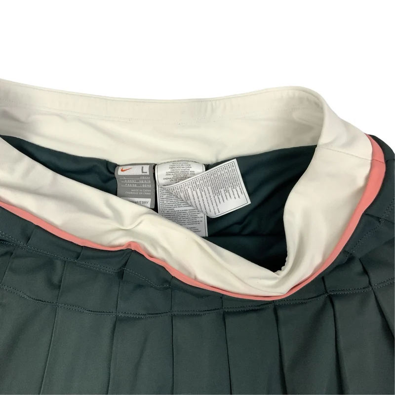 Nike Grey & White Pleated Mini Skirt 14 16 18