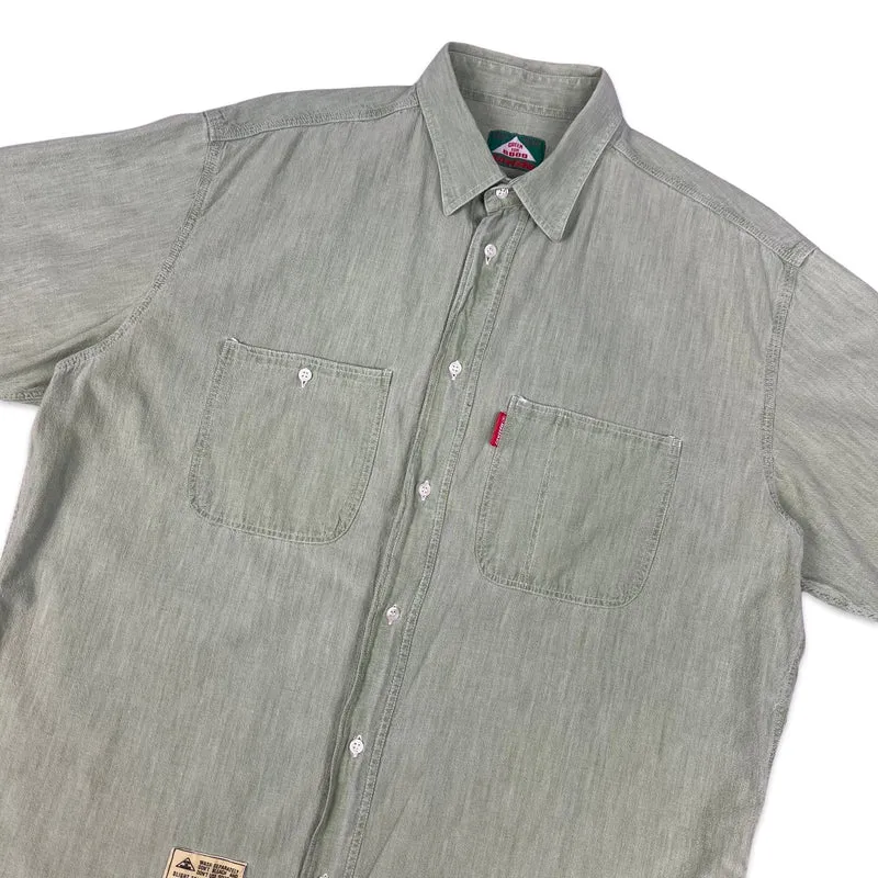 Vintage Y2K Invicta Italian Light Green Short Sleeve Cotton Shirt L