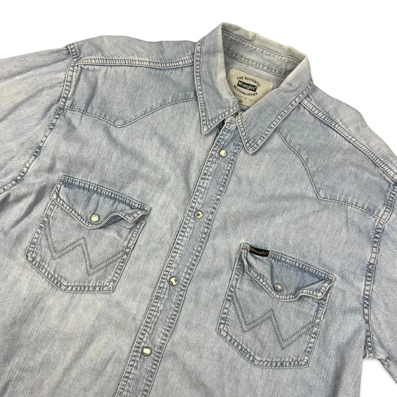 Wrangler Light Blue Denim Shirt L XL