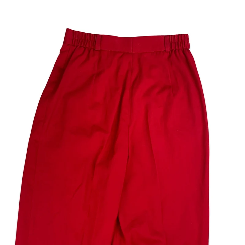 Vintage Red Straight Leg Trousers 6 8