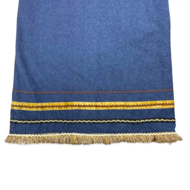 90s Dark Denim Maxi Skirt 8 10 S