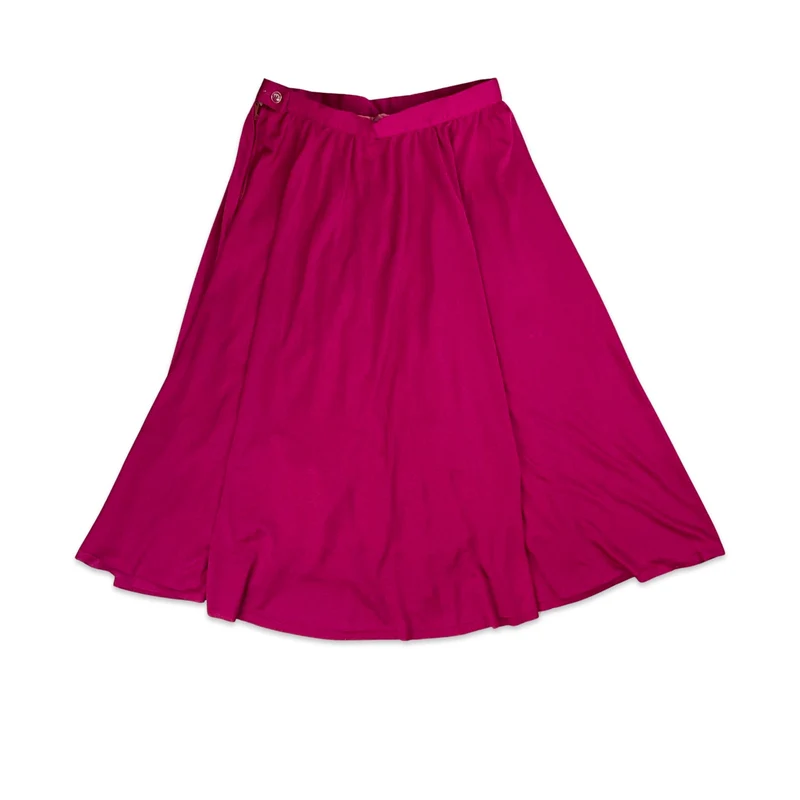 Vintage Hot Pink Midi Skirt 8
