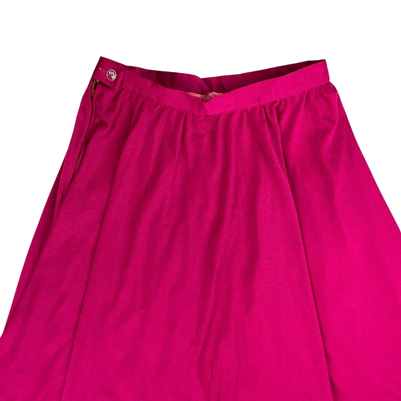 Vintage Hot Pink Midi Skirt 8