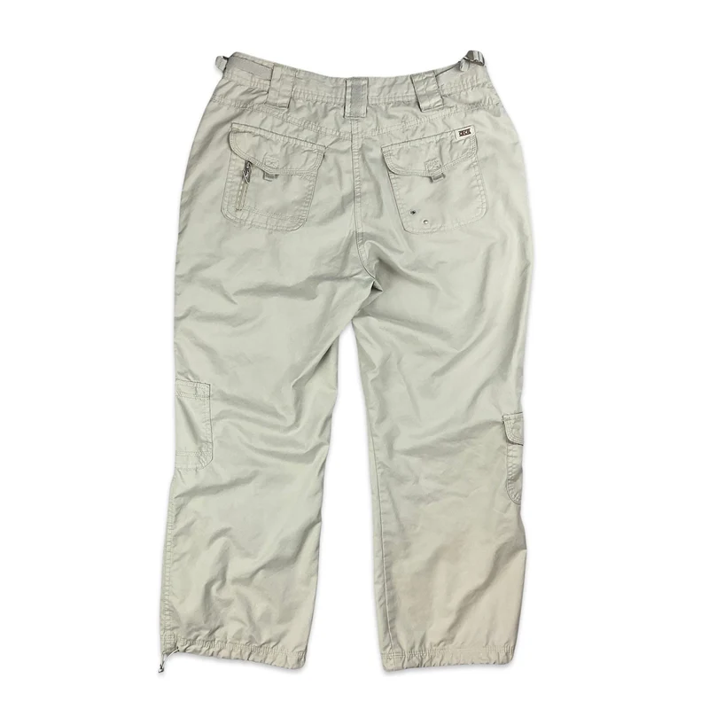 Y2K Beige Petite Leg Cargo Trousers 14