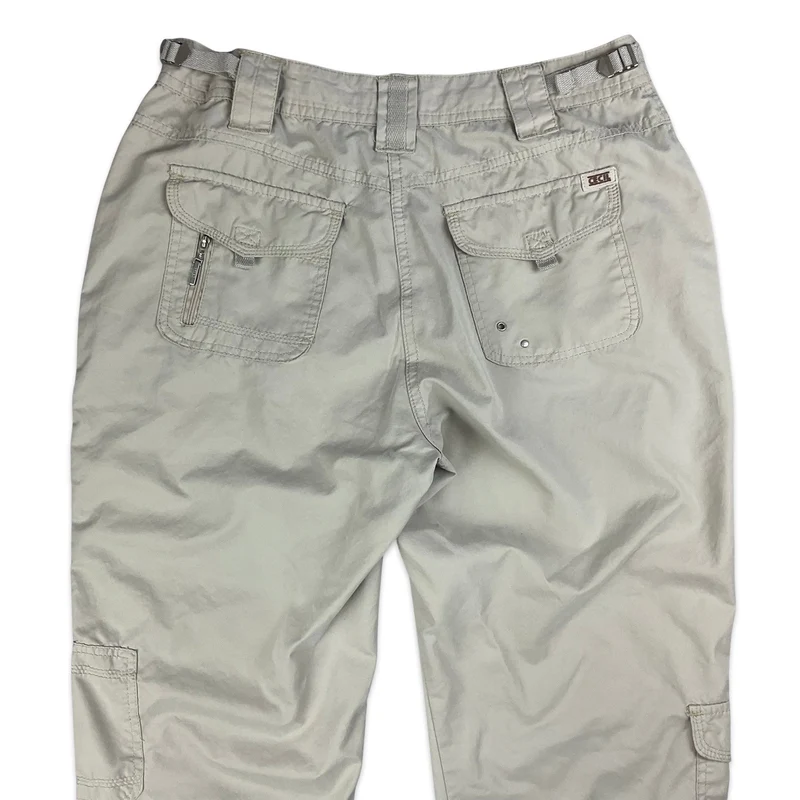 Y2K Beige Petite Leg Cargo Trousers 14