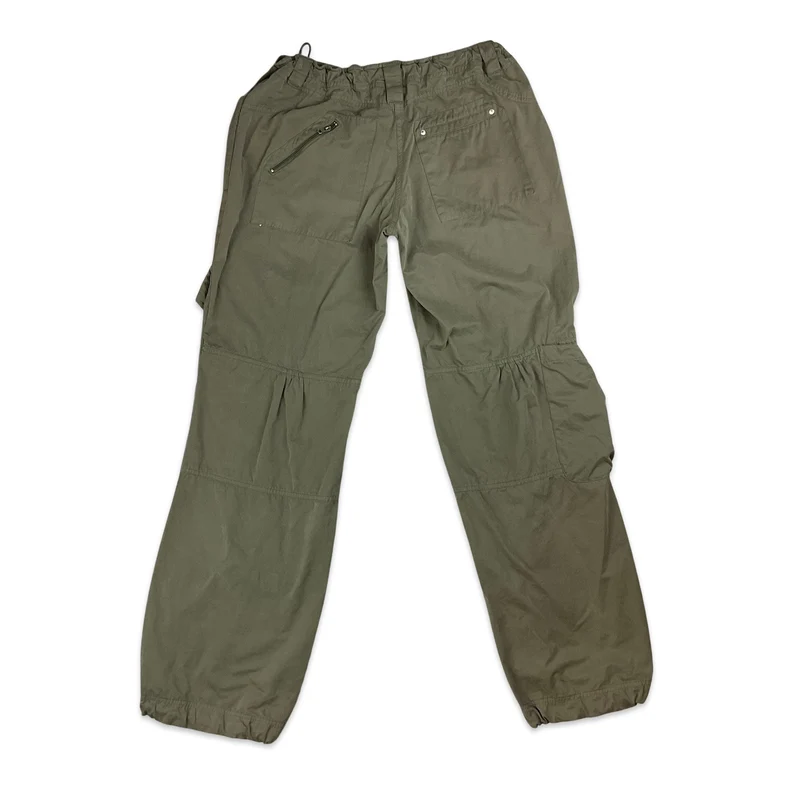 90s Y2K Khaki Cargo Trousers 12 14