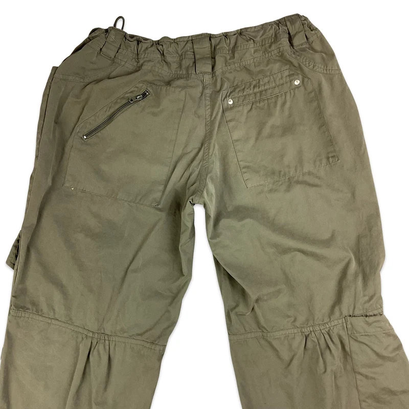 90s Y2K Khaki Cargo Trousers 12 14