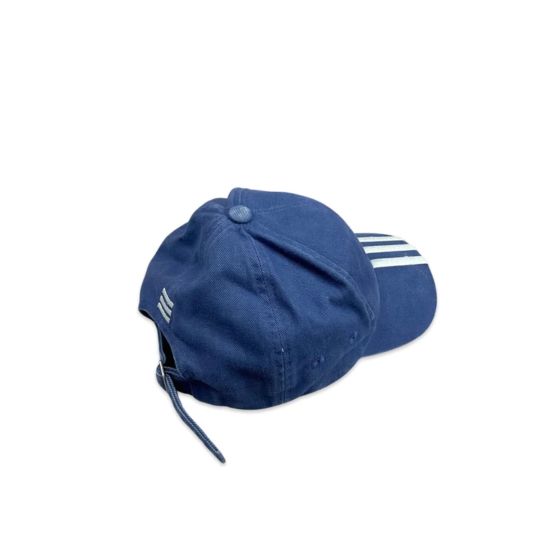 00s Vintage Blue White Adidas Three Stripe Cap