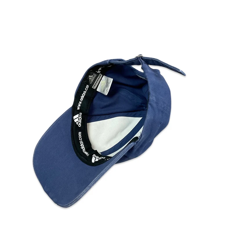 00s Vintage Blue White Adidas Three Stripe Cap
