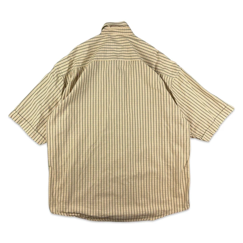 Vintage 1999 Adidas Yellow Orange Grey Checked Button-Up Casual Shirt XXL