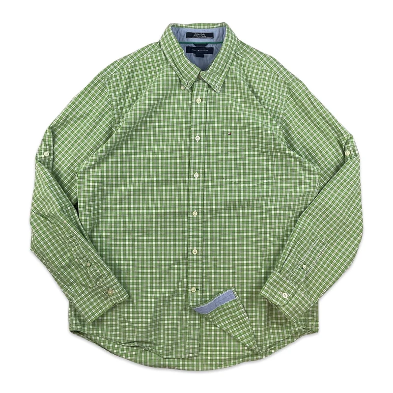 Tommy Hilfiger Green Check Shirt L XL