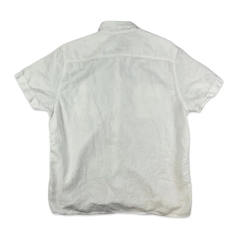 Vintage Guess Linen Button-Up Short Sleeve Casual Shirt Extra Large