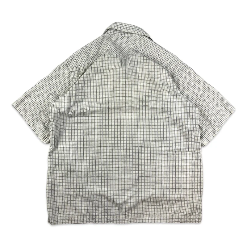 Columbia Vertex White Grey Check Plaid Button-Up Short Sleeve Technical Shirt XL