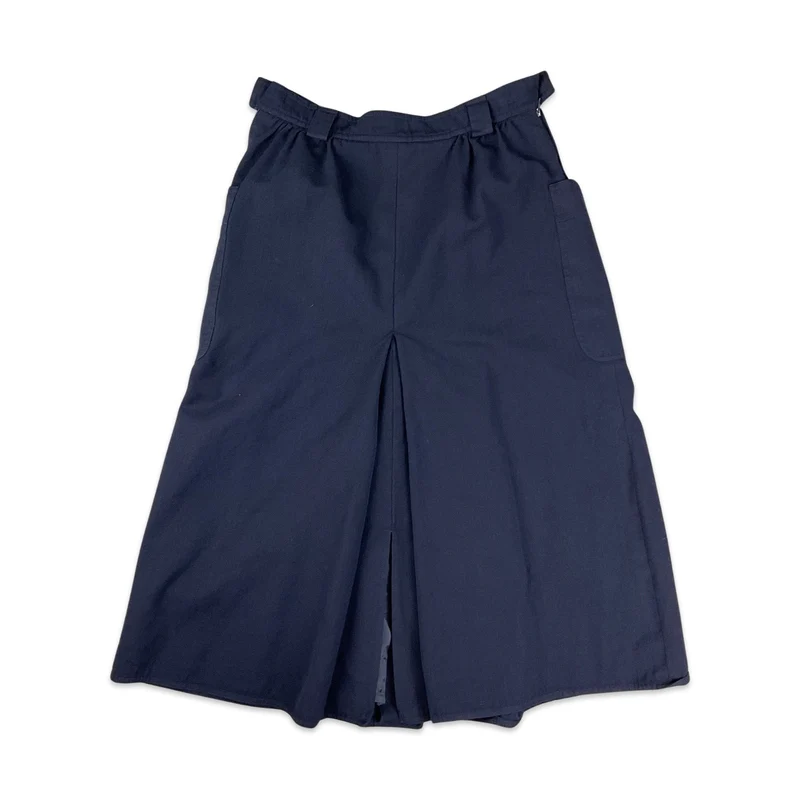 Vintage Max Mara Navy Midi Skirt 10