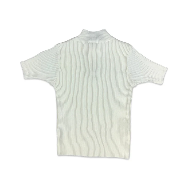 Vintage 90s White Short Sleeved Jumper 8 10 12