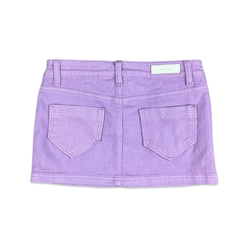 Vintage Y2K Lilac Denim Mini Skirt 10