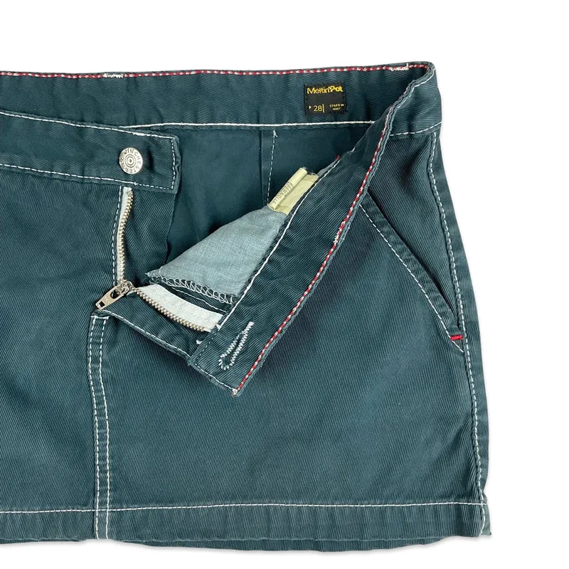 Vintage Y2K Dark Blue Denim Mini Skirt 10 12