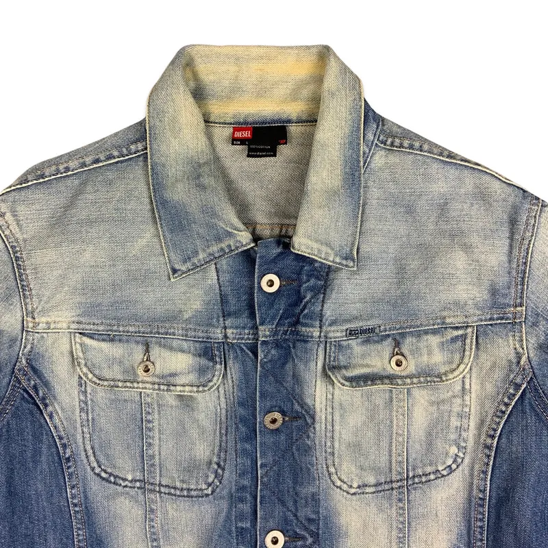 Vintage Diesel Blue Acid Wash Denim Jacket M L