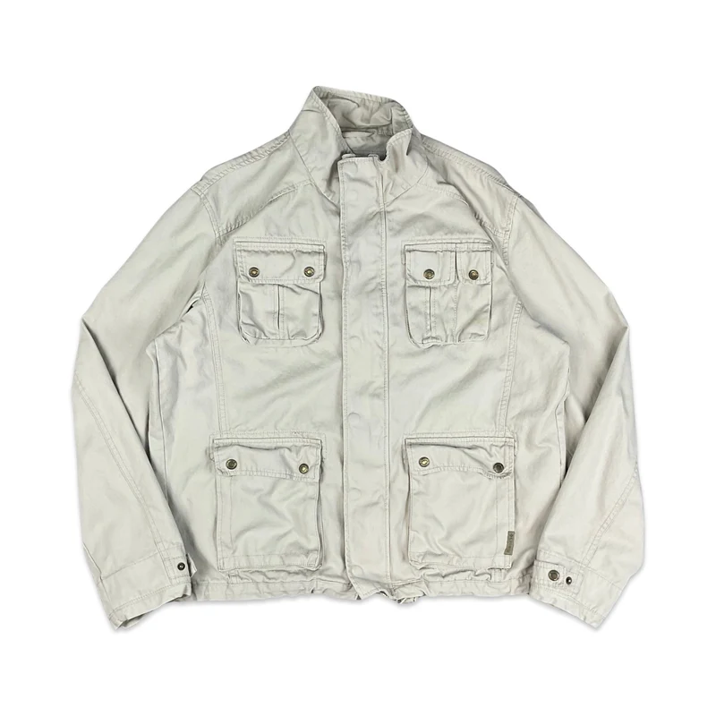 Columbia Beige Canvas Jacket L XL