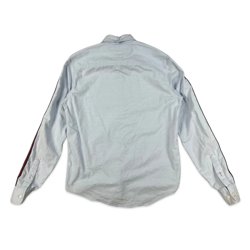 00s Vintage White Tommy Hilfiger Shirt Blue Red White XS S