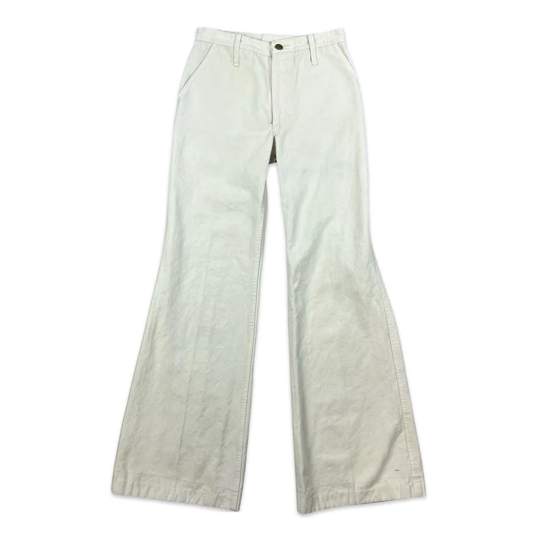 Vintage Y2K Vintage Ecru Cream Flared Jeans 8