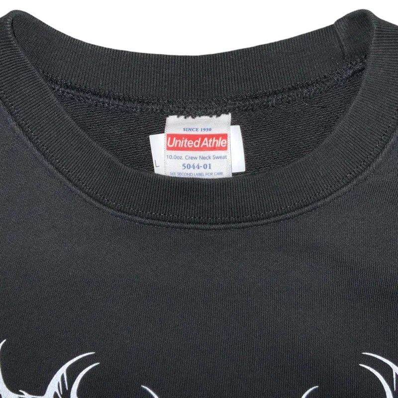 Vintage 90s Black Metal Moshing Graphic Sweatshirt S M