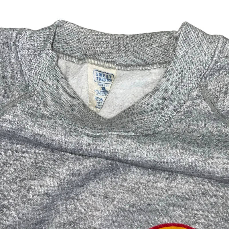 Vintage 90s 'Sweat Trends' Grey 'Scotland's for me!' Spell-Out Graphic Sweatshirt S M