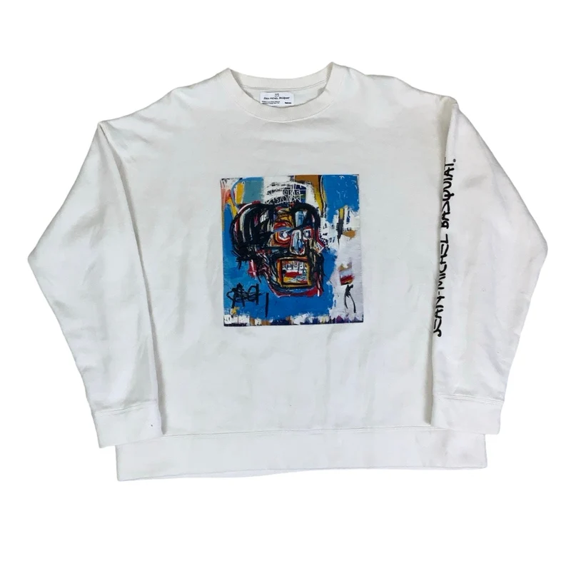 Vintage 90s 'Jean-Michel Basquiat' Art Graphic Sweatshirt XL 2XL