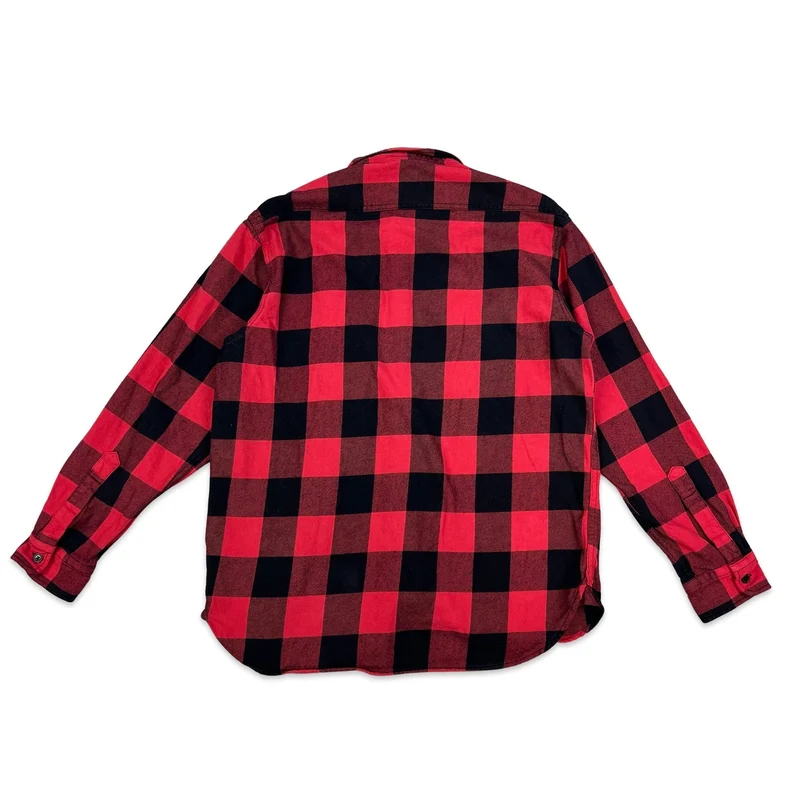 00s Edwin Black & Red Checked Flannel Shirt S M