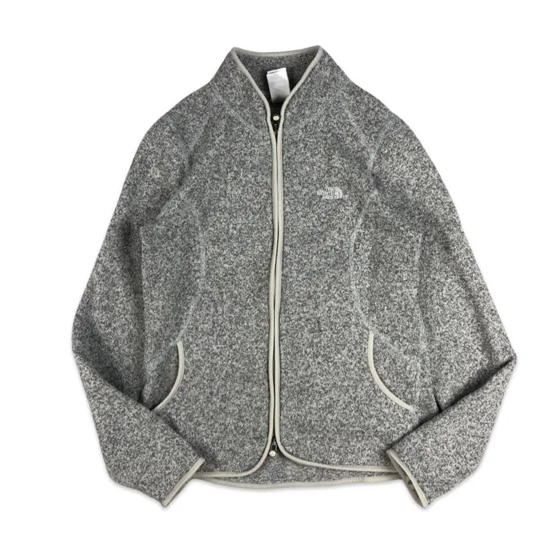 Vintage Y2K Preloved The North Face Grey Zip-up Fleece 10 12 14