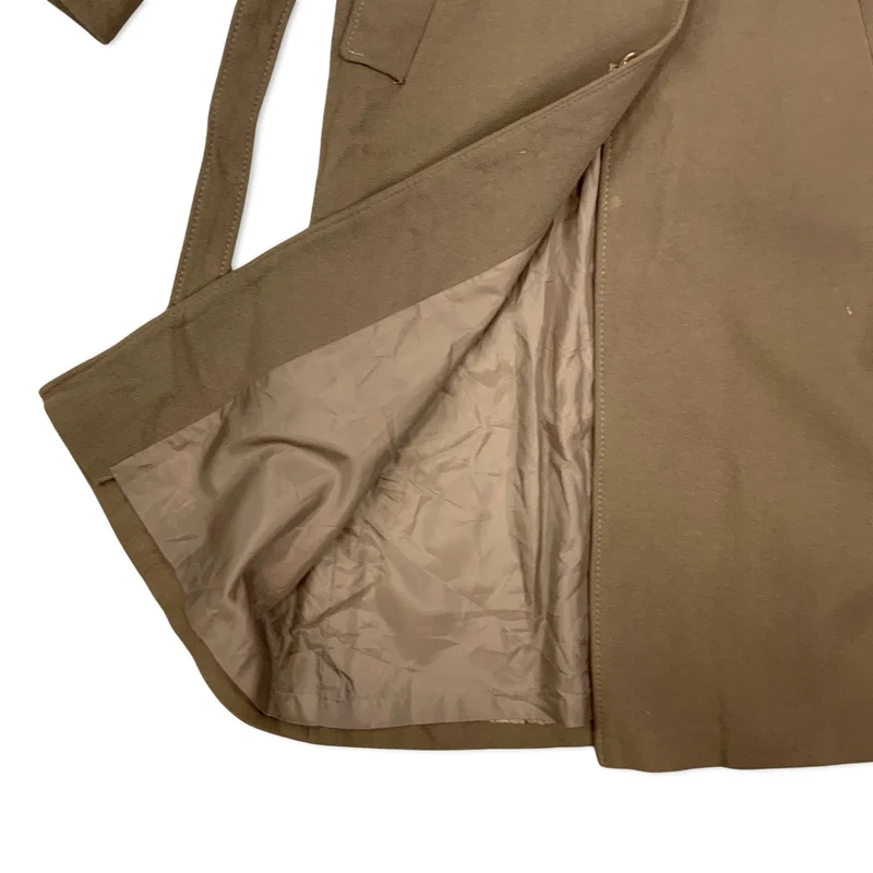 Vintage Brown Ladies Belted Trench Coat S 8