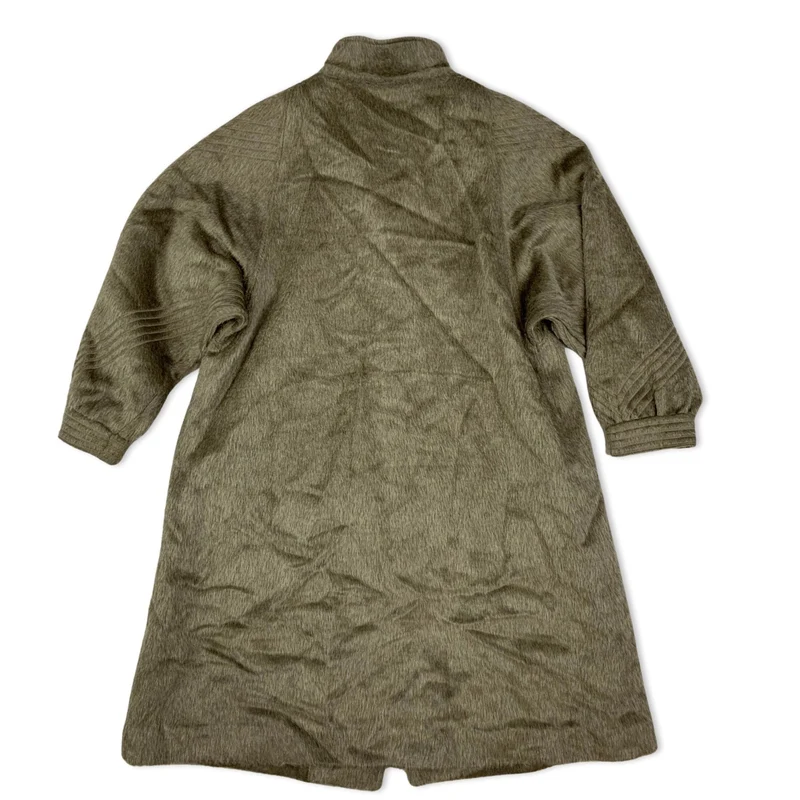 Vintage Womens Beige Alpaca Wool Duster Coat Overcoat 14 16