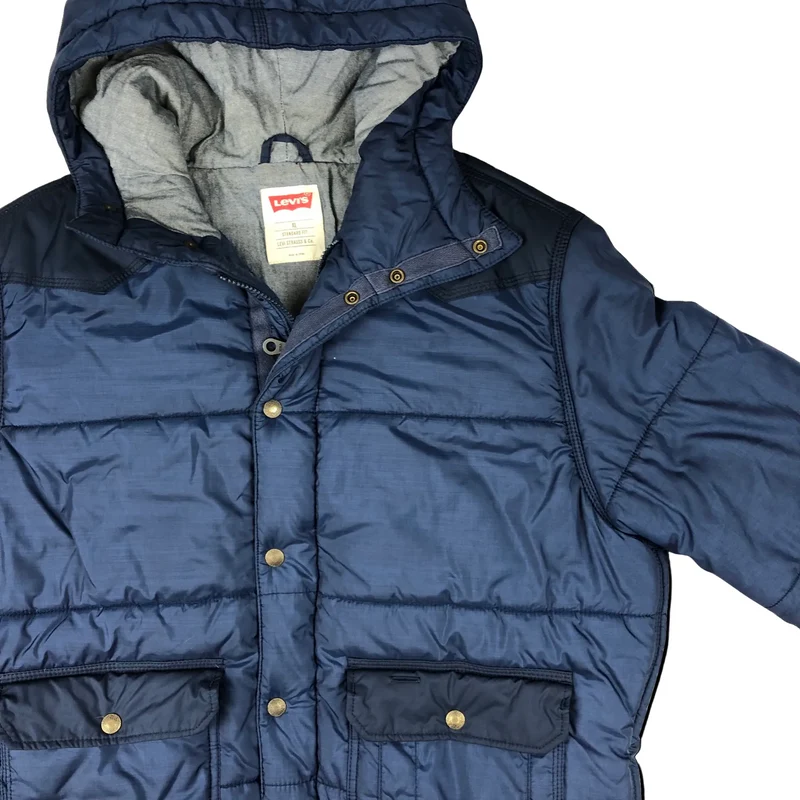Vintage Levi's Blue Puffer Coat Outdoor Jacket Extra Large