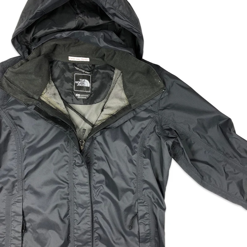 Y2K The North Face Black Raincoat Outdoor Jacket Womens Medium