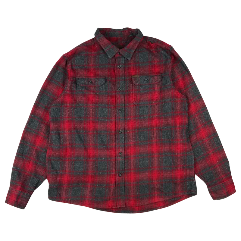 Vintage Orvis Red Plaid Flannel Shirt XL