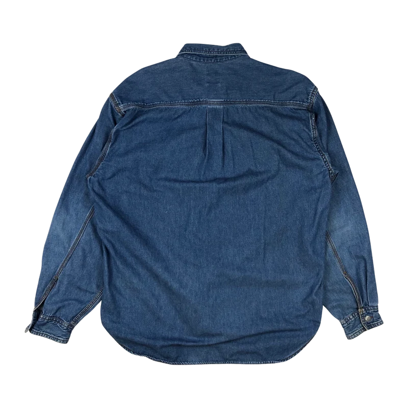 Vintage 90s Denim and Flannel Shirt XL