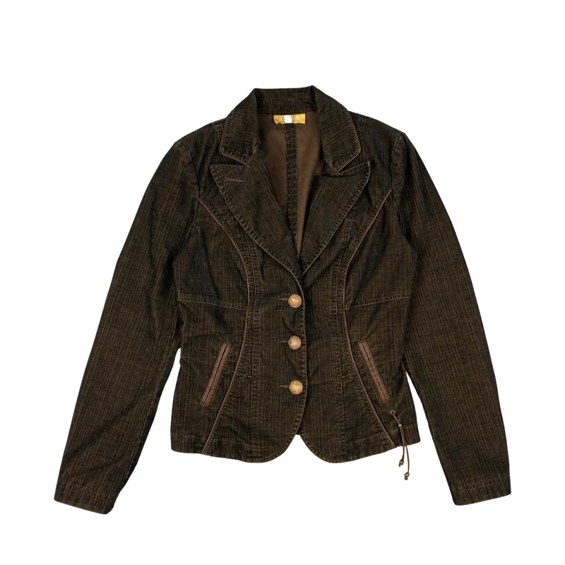 Vintage Y2K Brown Corduroy Blazer 8 10