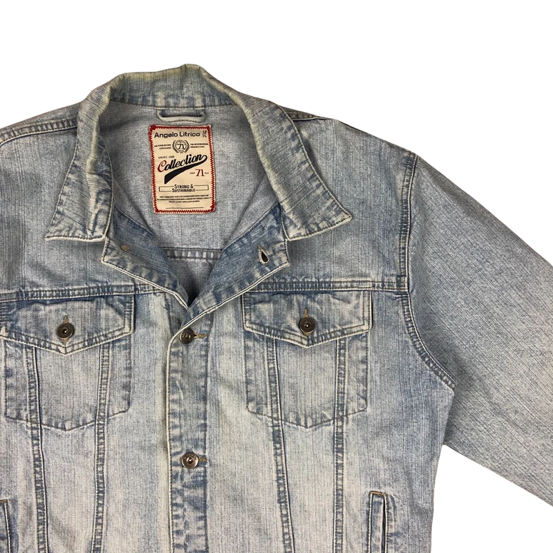 Vintage Angelo Litrico Light Wash Blue Denim Jacket L