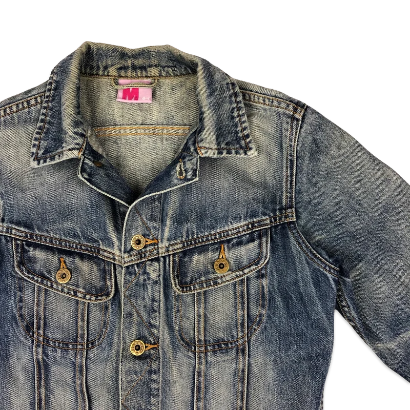Vintage Y2K Fishbone Blue Denim Jacket 10