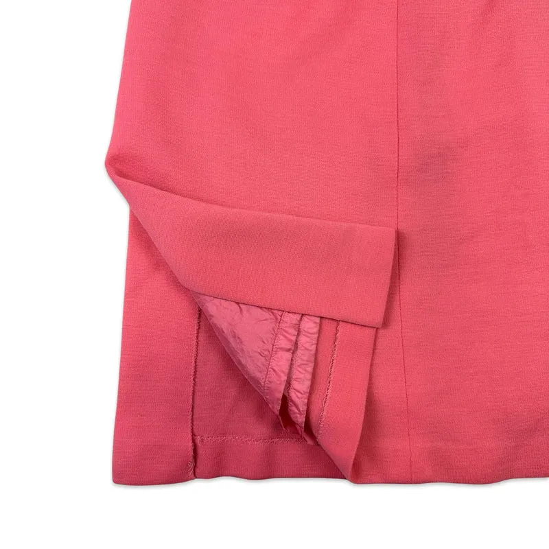 70s Vintage Pink A-Line Skirt 10
