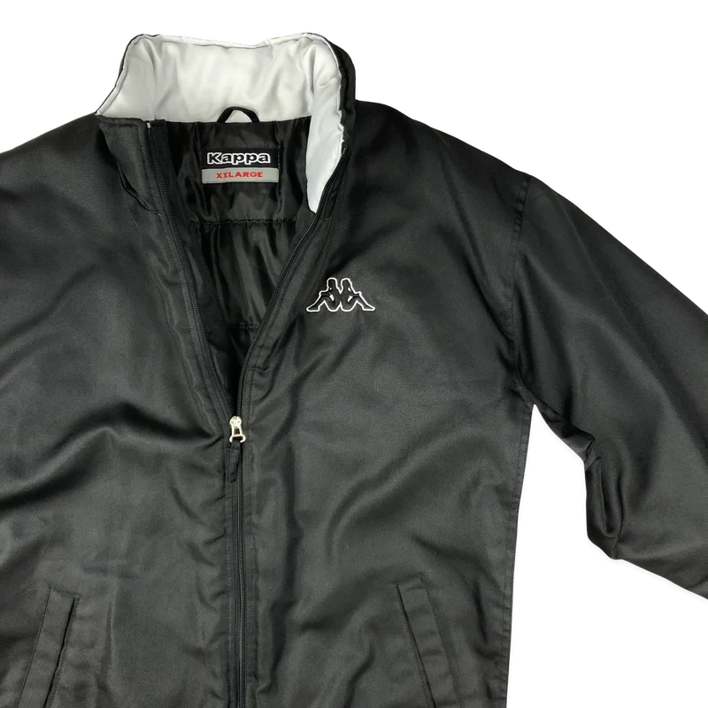 Vintage Kappa Black Insulated Puffer Coat 3XL
