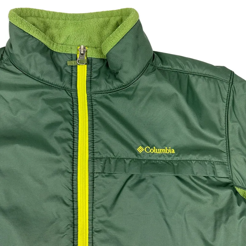 Y2K 2000s Columbia Green Zip-Up Fleece Jacket 12 Medium
